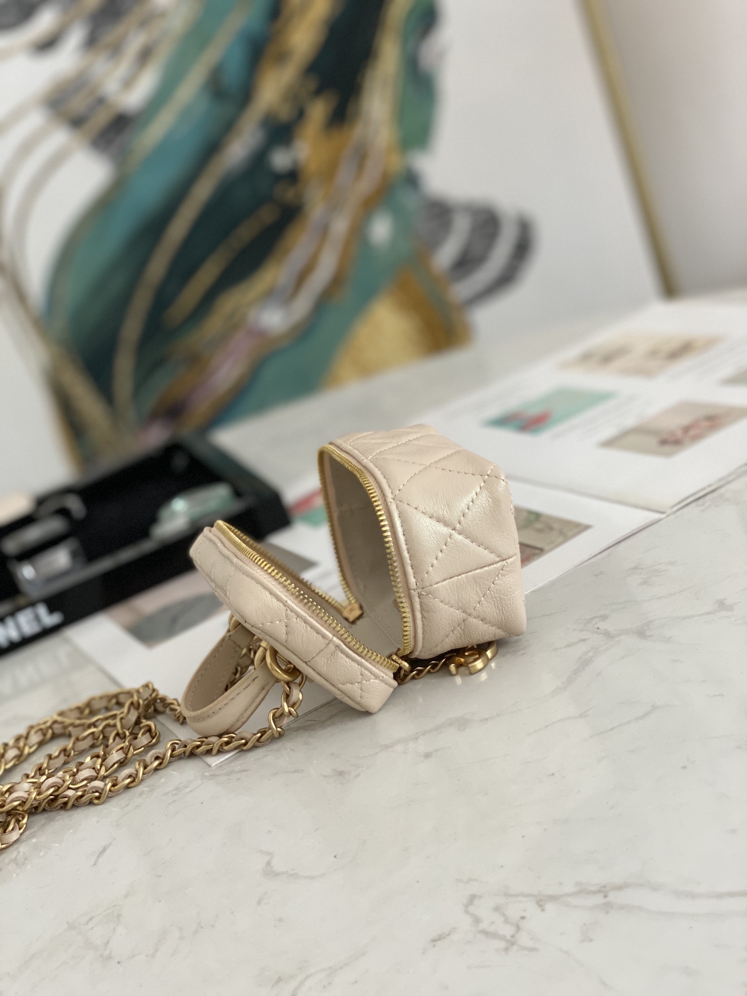 Ch@nel Vanity Bag-11.5x12x7CM