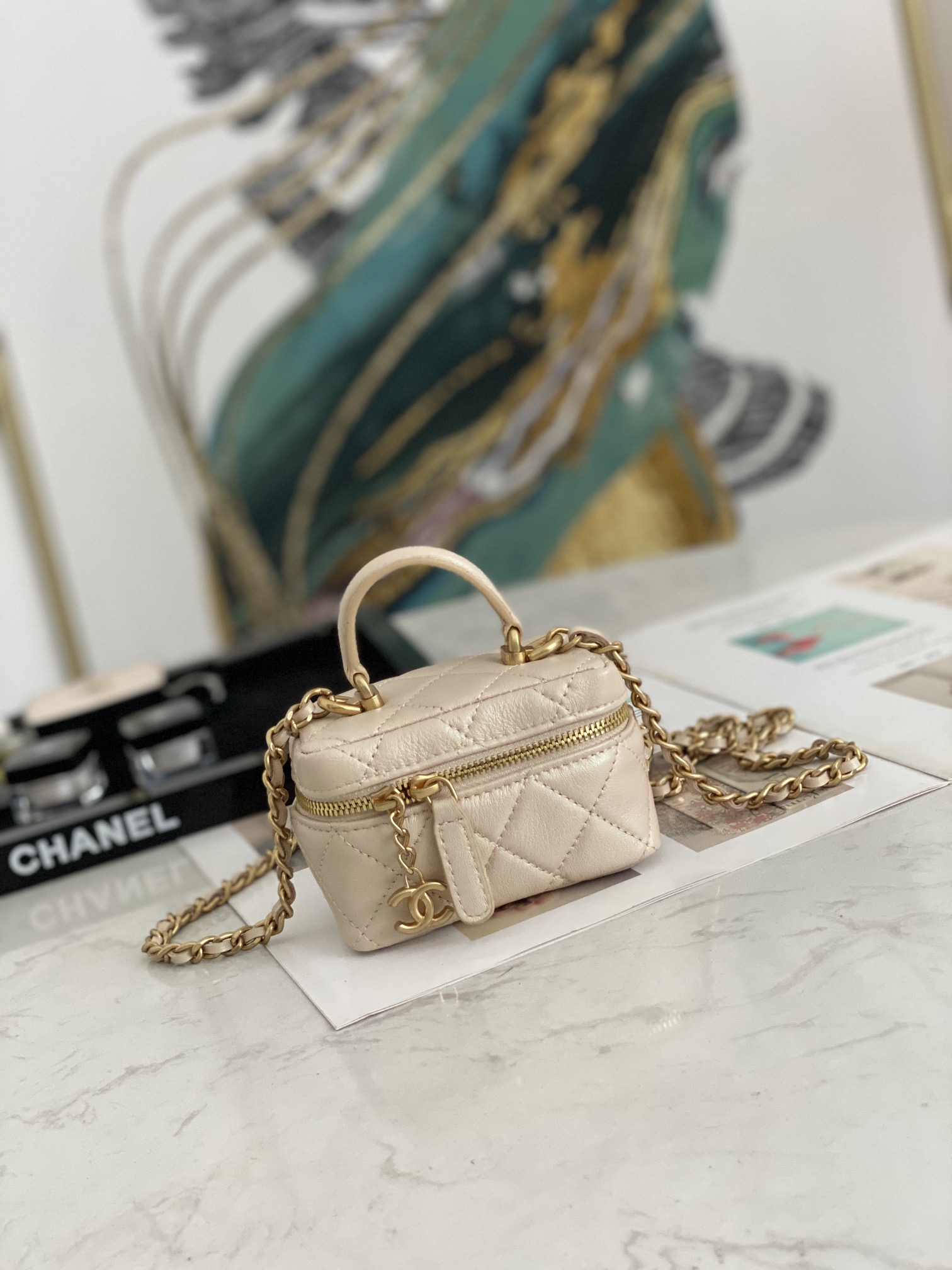 Ch@nel Vanity Bag-11.5x12x7CM