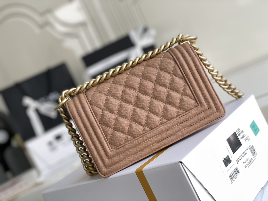 Ch@nel Boy Bag-Gravy-20CM