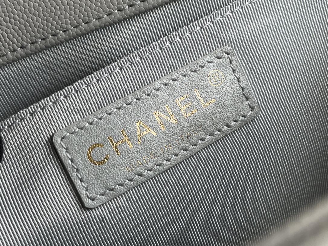 Ch@nel Boy Bag-Caviar-25CM