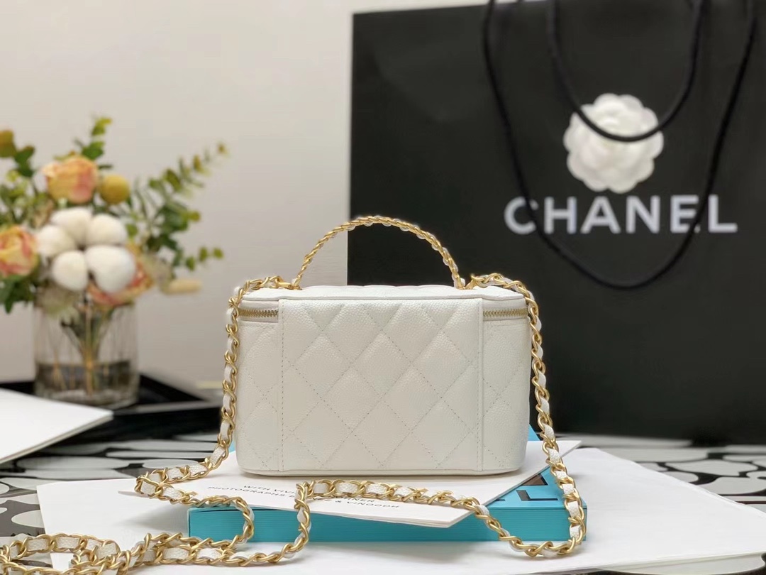 Ch@nel Cosmetic Bag-Caviar-18CM