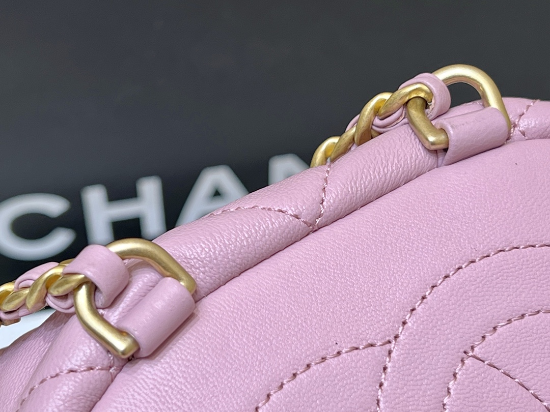 Ch@nel Drawstring Bucket Backpack -16.5*20*11.5CM