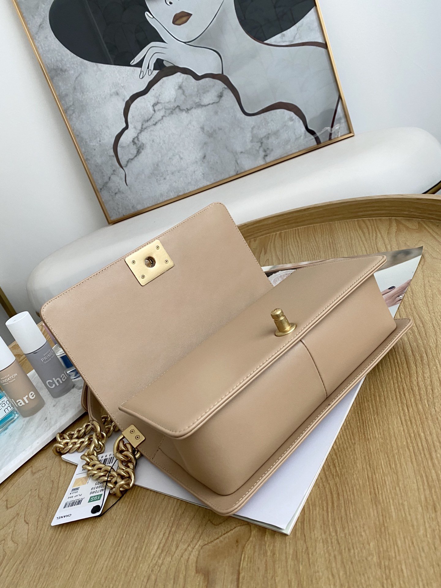 Ch@nel Boy Bag-Caviar-25*16*9CM