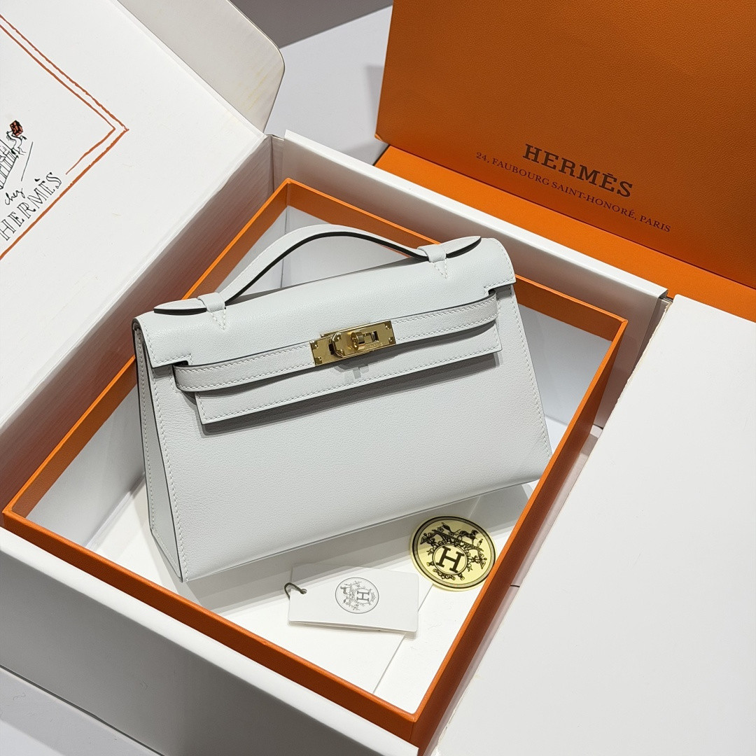 H**me5 Mini Kelly Pochette-Swift -22CM