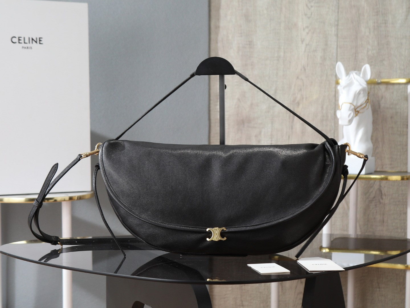 Cel*in Halfmoon Soft Triomphe Bag-46*19*10CM