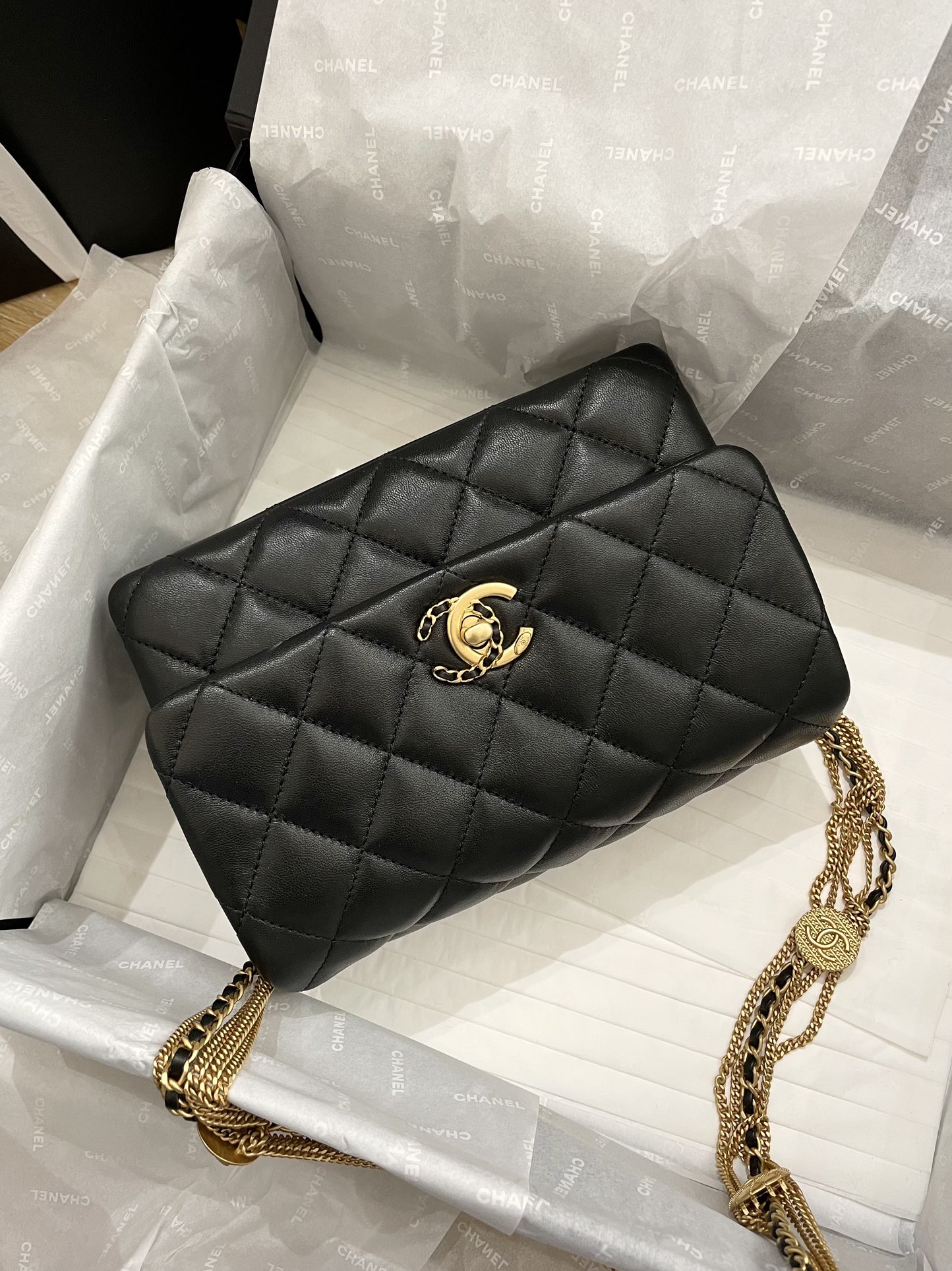 Ch@nel Flap Bag-21.5*14*10CM