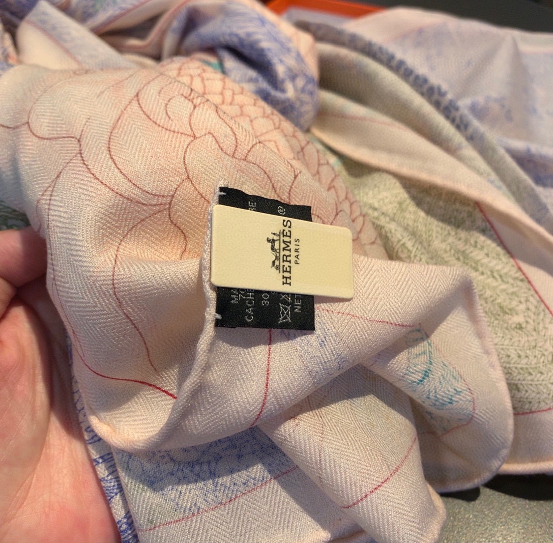 H**mes square towel-140*140cm