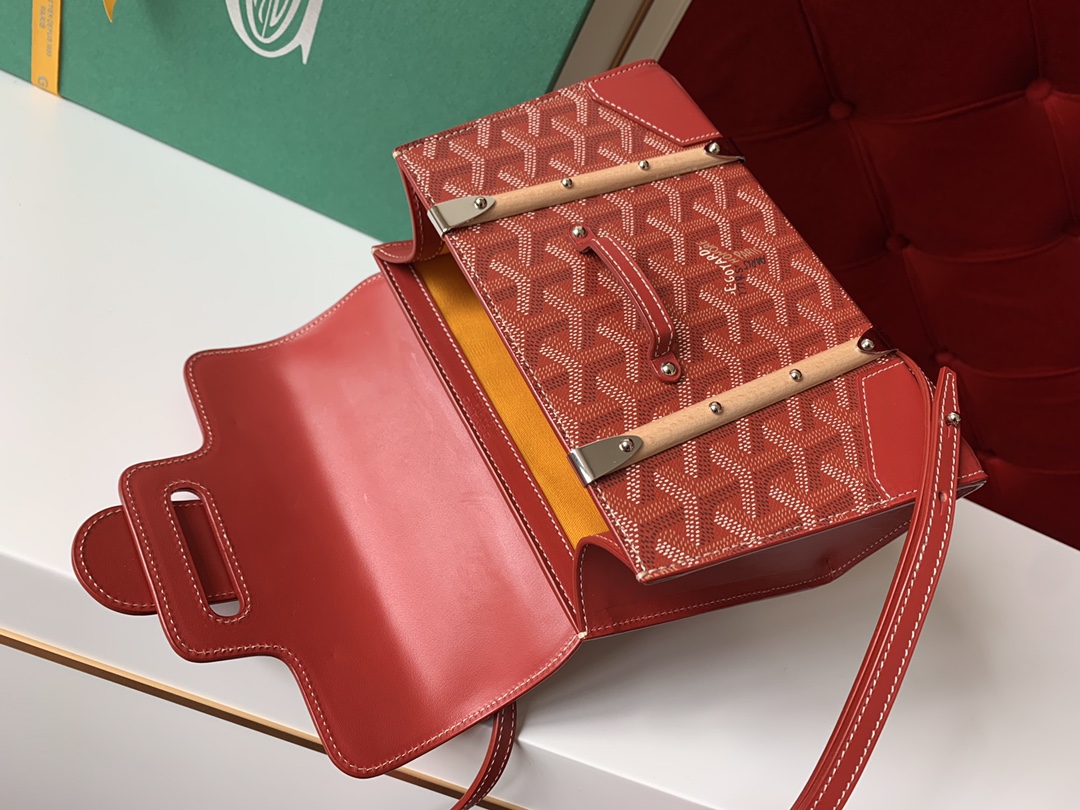 Go*ard coated canvas and leather saigon top handle bag-21cm