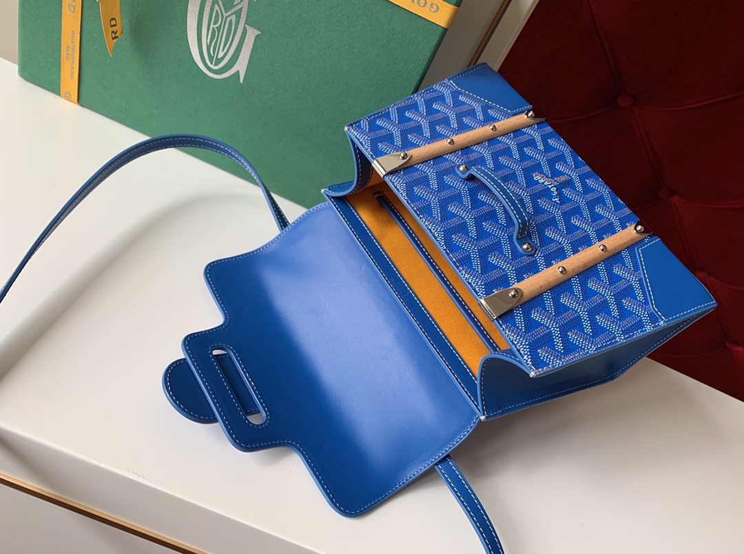 Go*ard coated canvas and leather saigon top handle bag-21cm