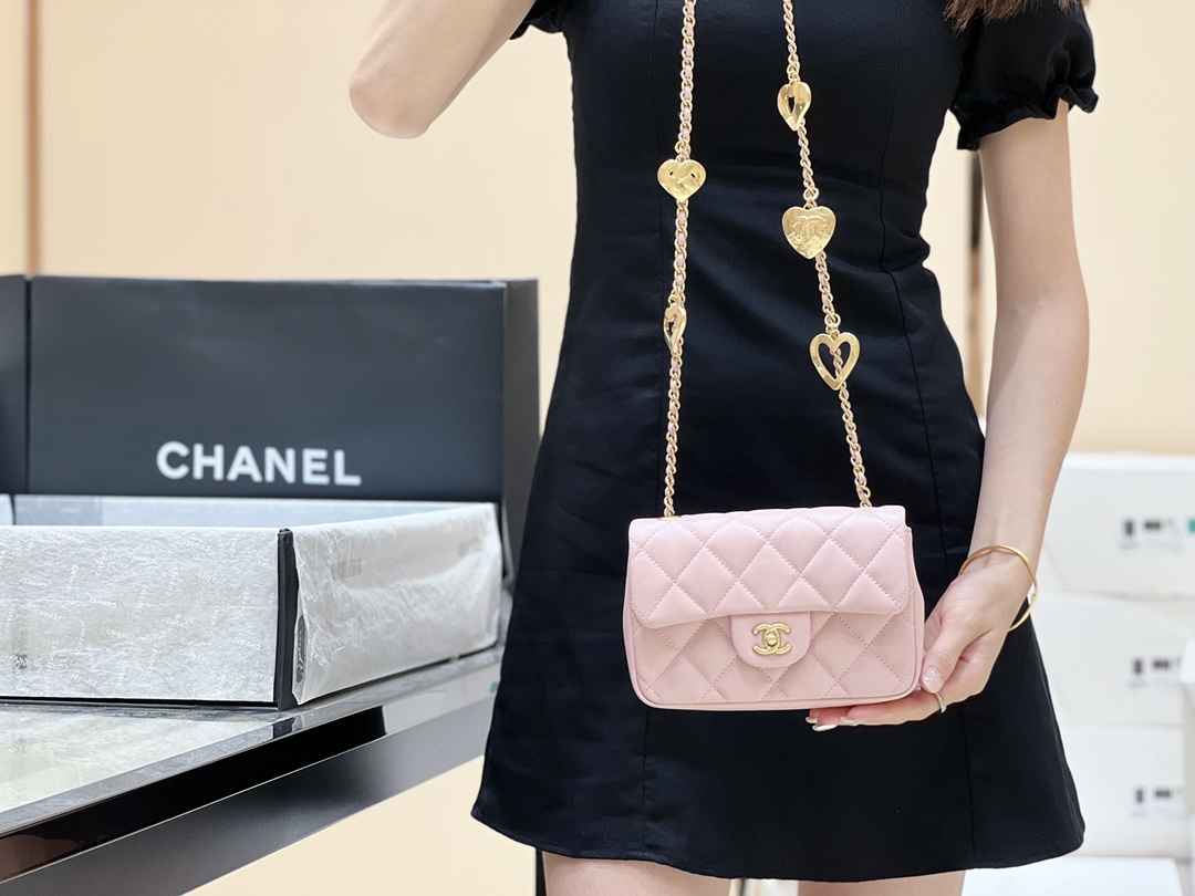 Ch@nel Flap Bag-12*19*7CM