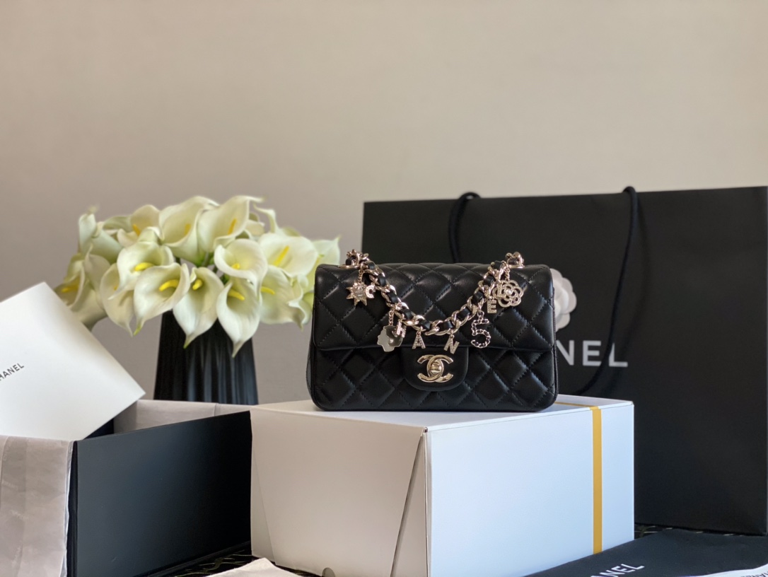 Ch@nel Flap Bag-12*20*6CM