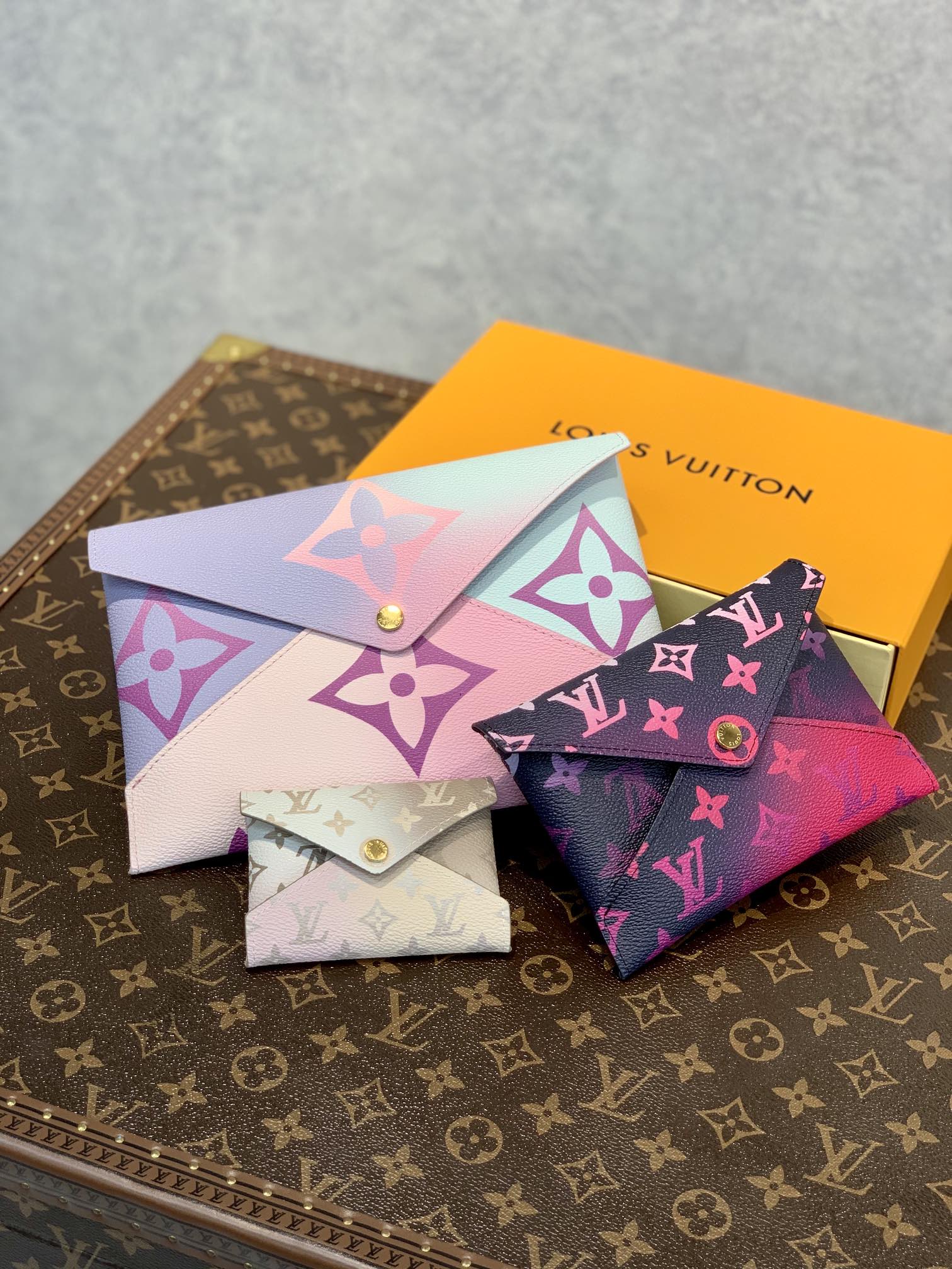 l0*is V*t0n pochette kirigami bag-15.5*11.5*0.5cm