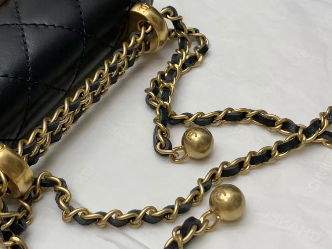 Ch@nel Quilted Pearl Crush Clutch With Chain Bag-12*9*2CM