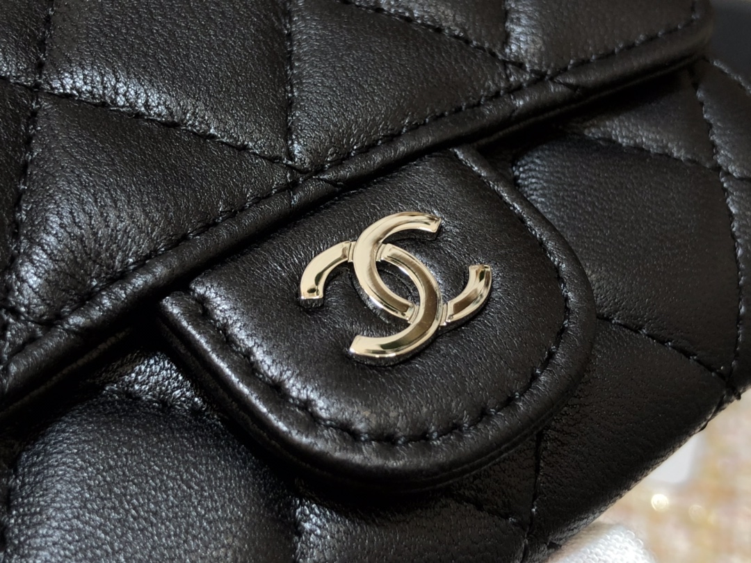 Ch@nel Wallet-Silver Harware-Lamskin-11*10CM