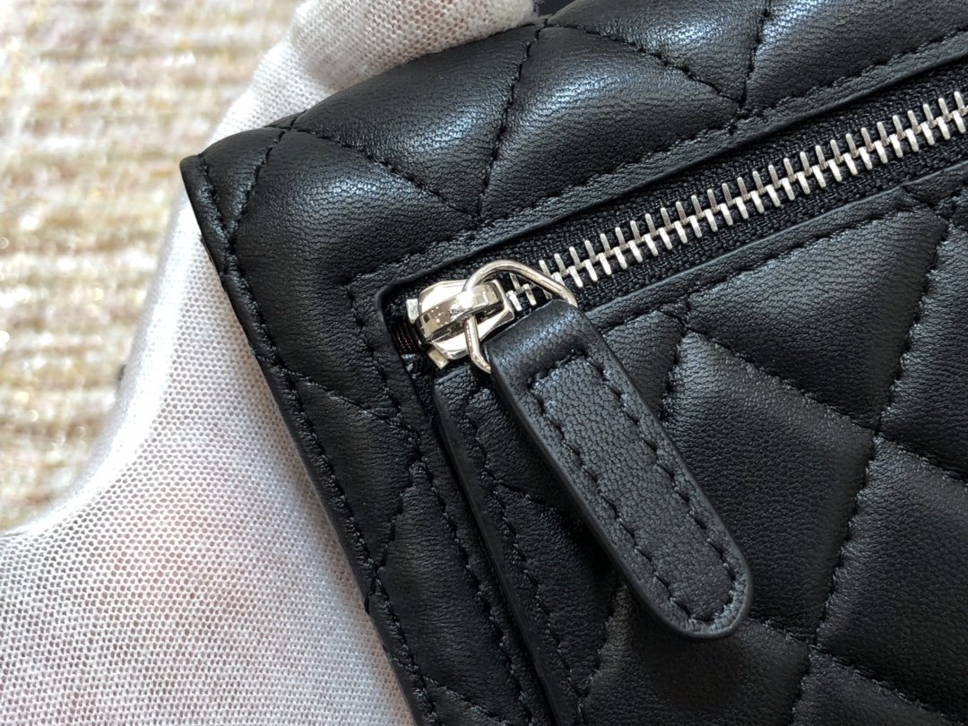 Ch@nel Wallet-Gold Harware-Lamskin-11*10CM