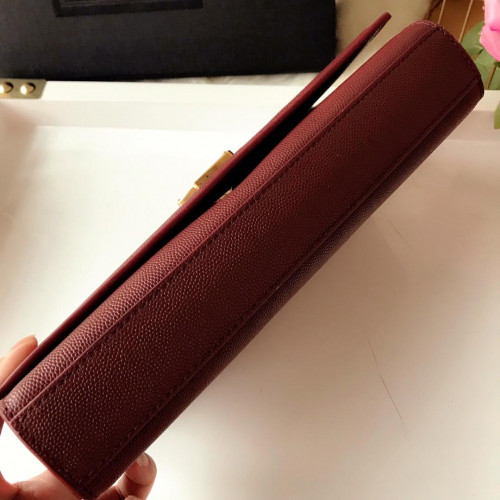 Y*L medium in grain de pouder embossed leather-24*14.5*5.5cm