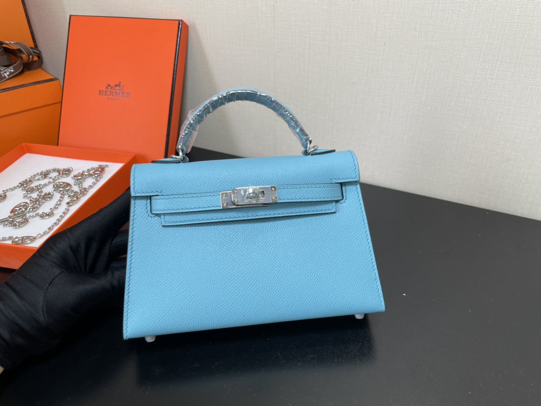 H**mes kelly-gold&silver hardware-19cm