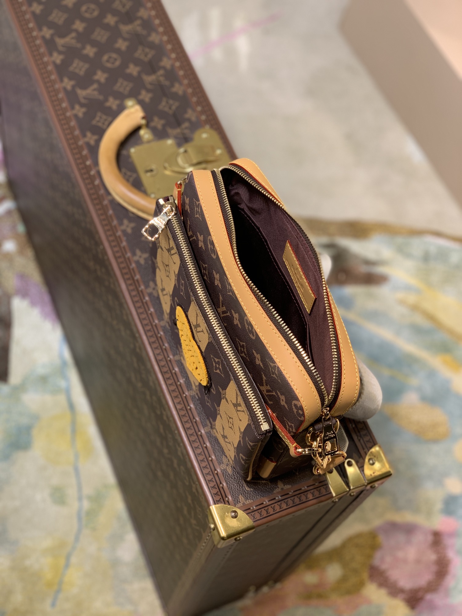 l0*is V*t0n trio handbags-m45965-25*18.5*7cm