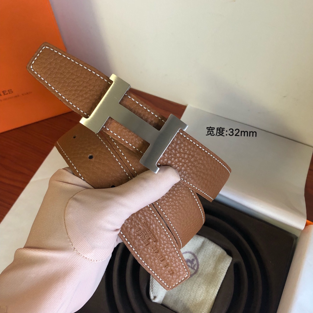 H**mes belt-3.2cm
