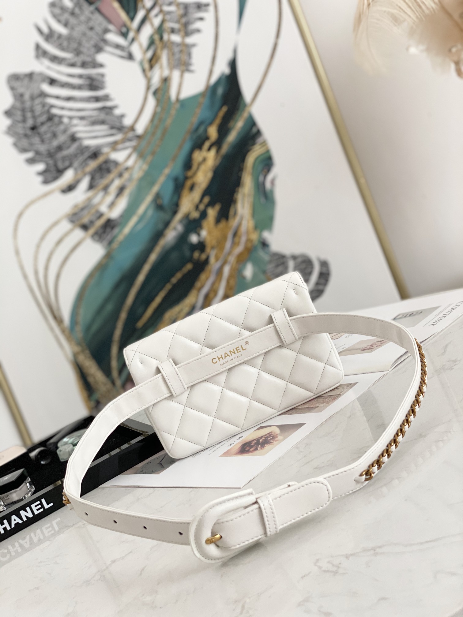 Ch@nel Waist Bag-18*3.5*12CM