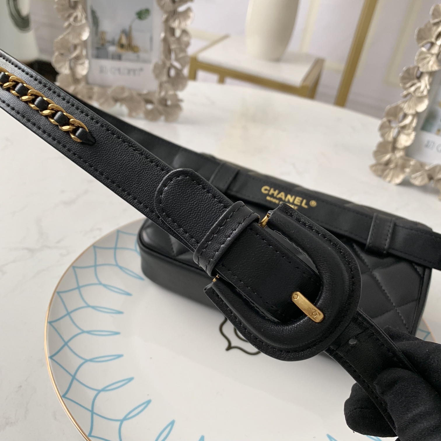 Ch@nel Waist Bag-18*3.5*12CM