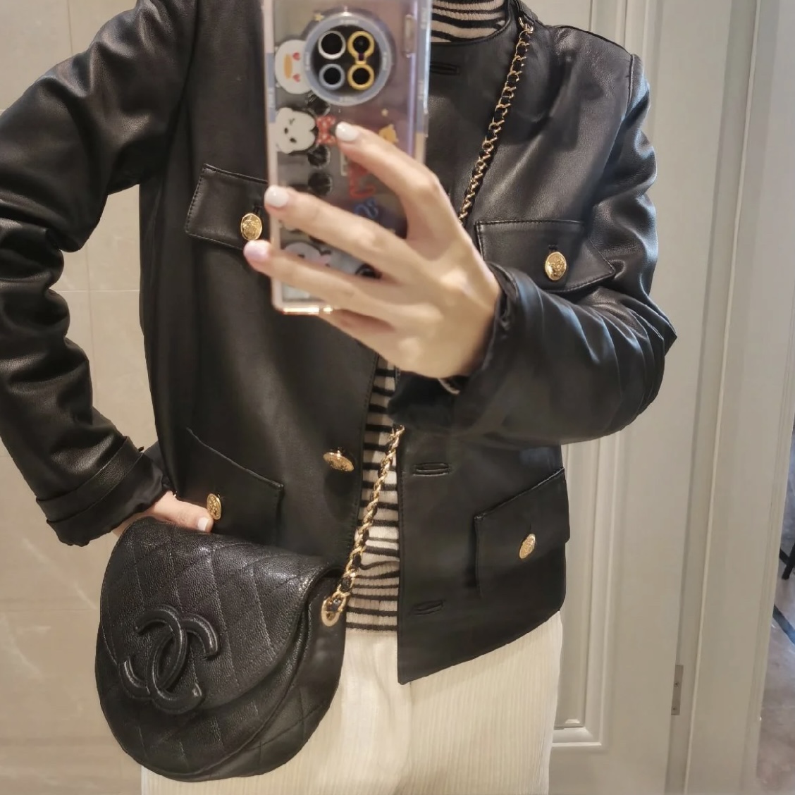 Ch@nel Vintage Saddle Bag-19*16*7CM