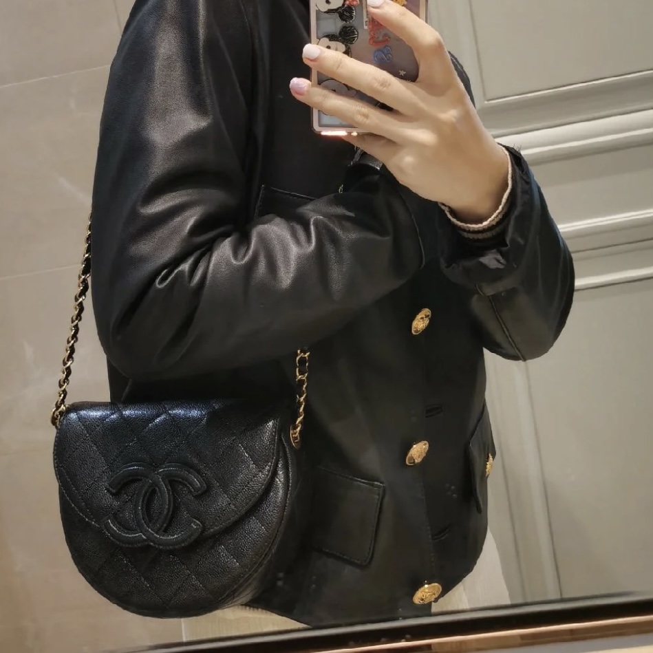 Ch@nel Vintage Saddle Bag-19*16*7CM