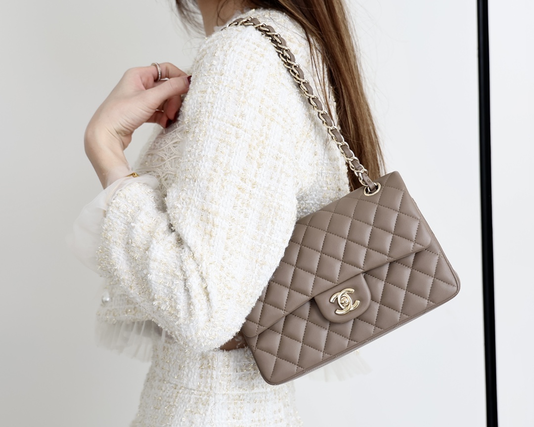 Ch@nel Flap Bag-Lambskin-23CM