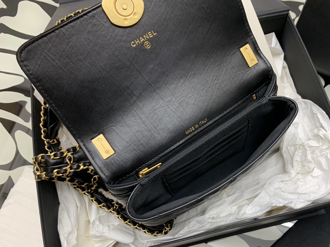 Ch@nel Vintage Accordion Bag-13*18*6CM