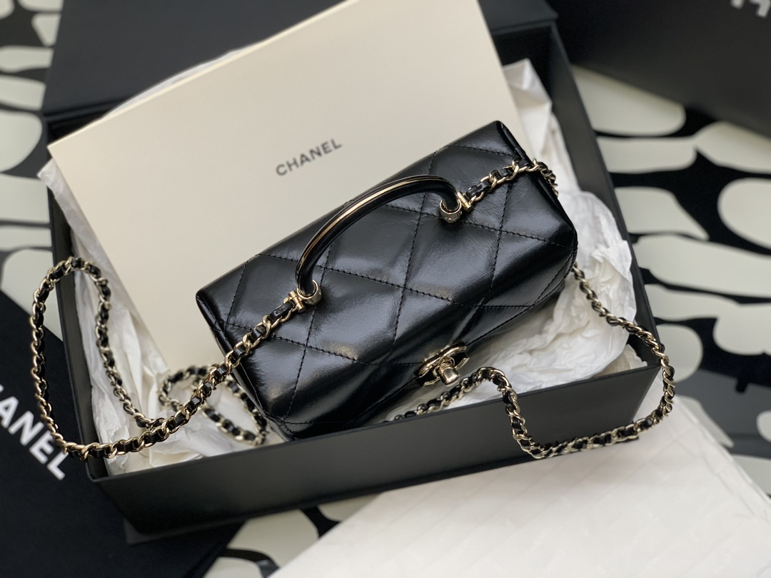 Ch@nel Vintage Box Bag-10.5*17*8CM