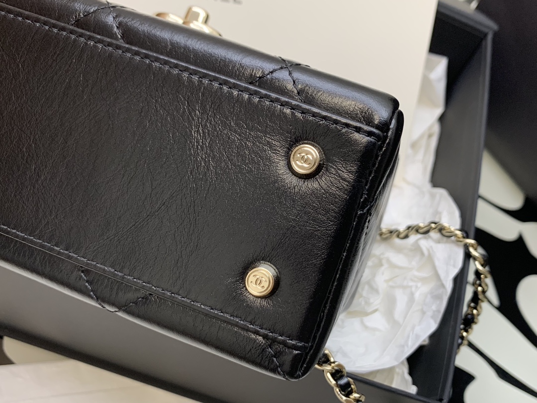 Ch@nel Vintage Box Bag-10.5*17*8CM