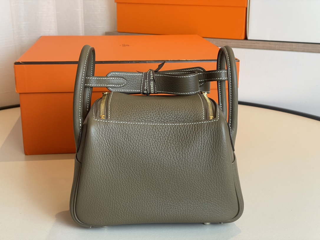 H**mes lindy 19-tc leather-19cm