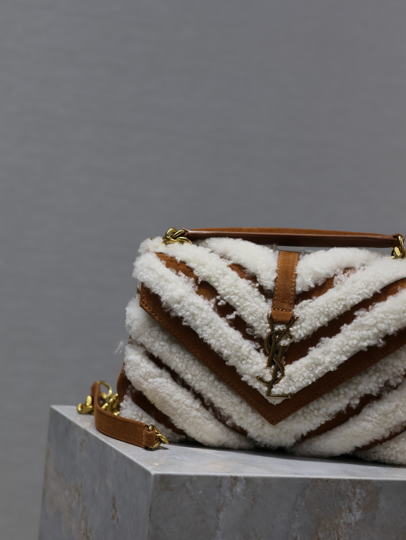 YS L Monogram College Bag-24*17*7CM