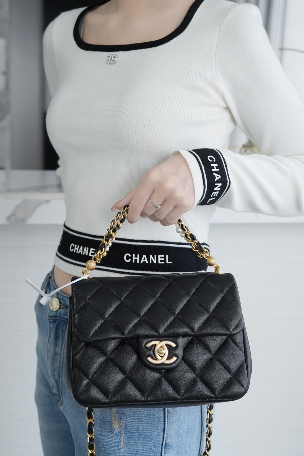 Ch@nel Flap Bag-12.5*17*5CM