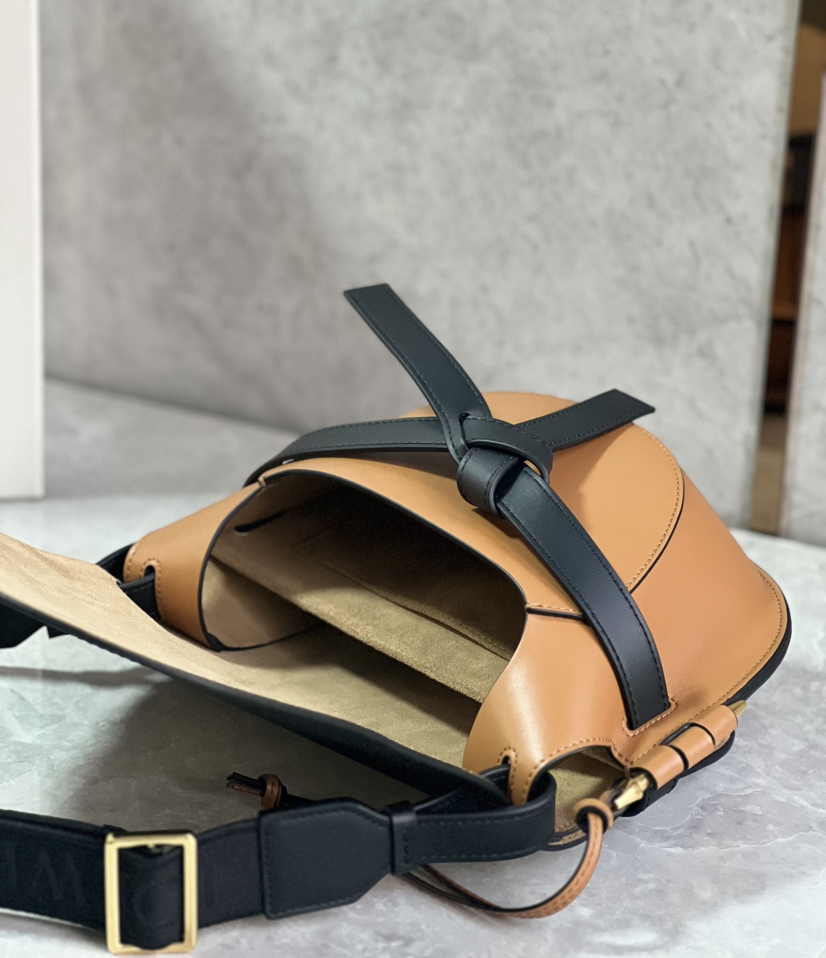 L0ew* puzzle gatedual bag-25*19*11.5cm