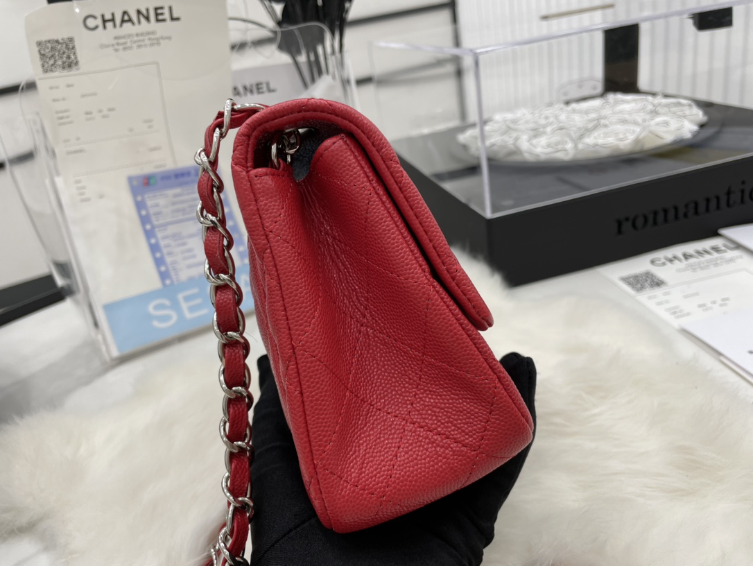Ch@nel Flap Bag-Caviar Leather-17CM