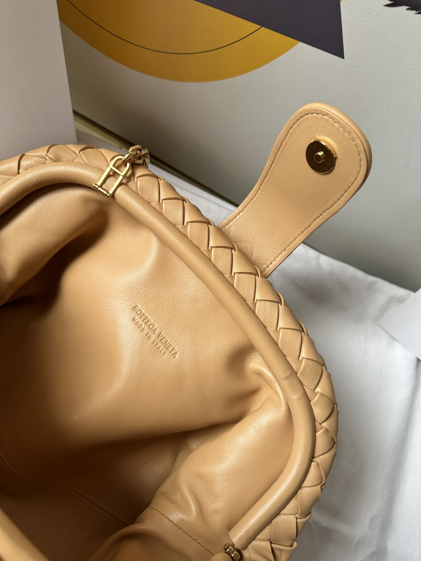 bo*te*ga Ve*ne*ta lauren 1980 teen leather clutch-31.5*16.5*11cm