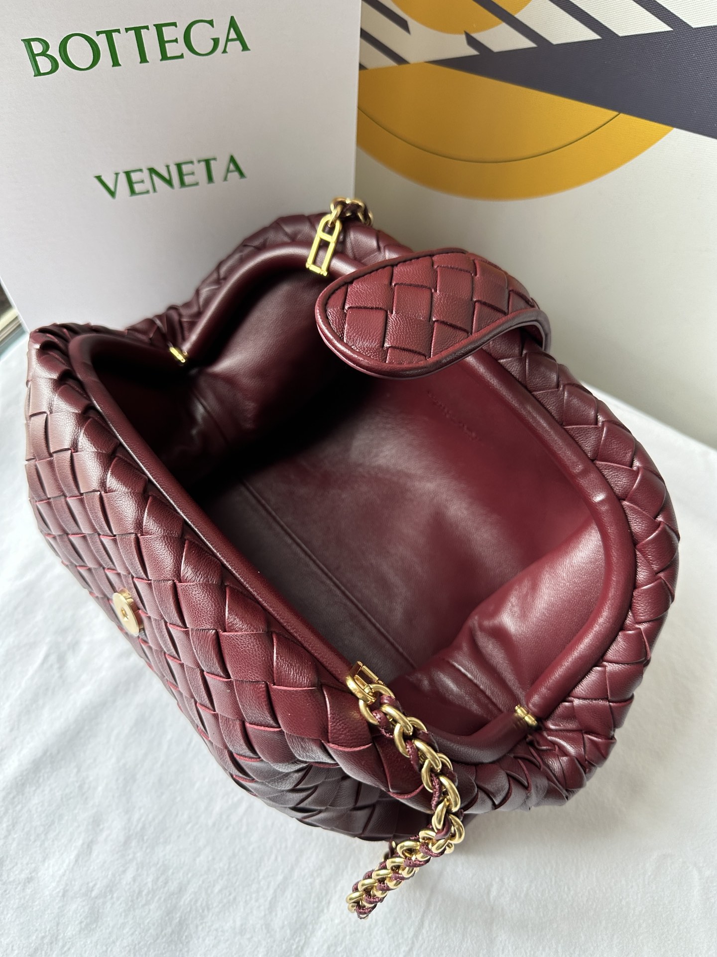 bo*te*ga Ve*ne*ta lauren 1980 teen leather clutch-31.5*16.5*11cm