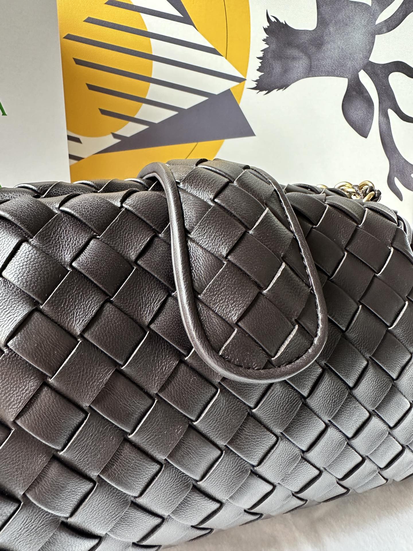 bo*te*ga Ve*ne*ta lauren 1980 teen leather clutch-31.5*16.5*11cm