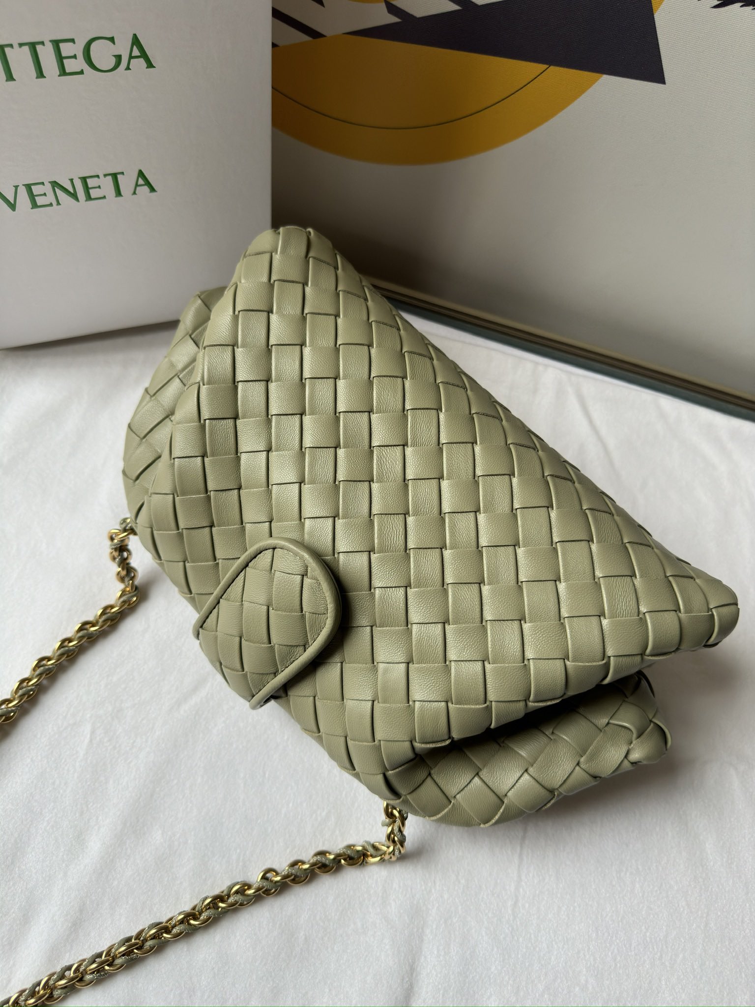 bo*te*ga Ve*ne*ta lauren 1980 teen leather clutch-31.5*16.5*11cm