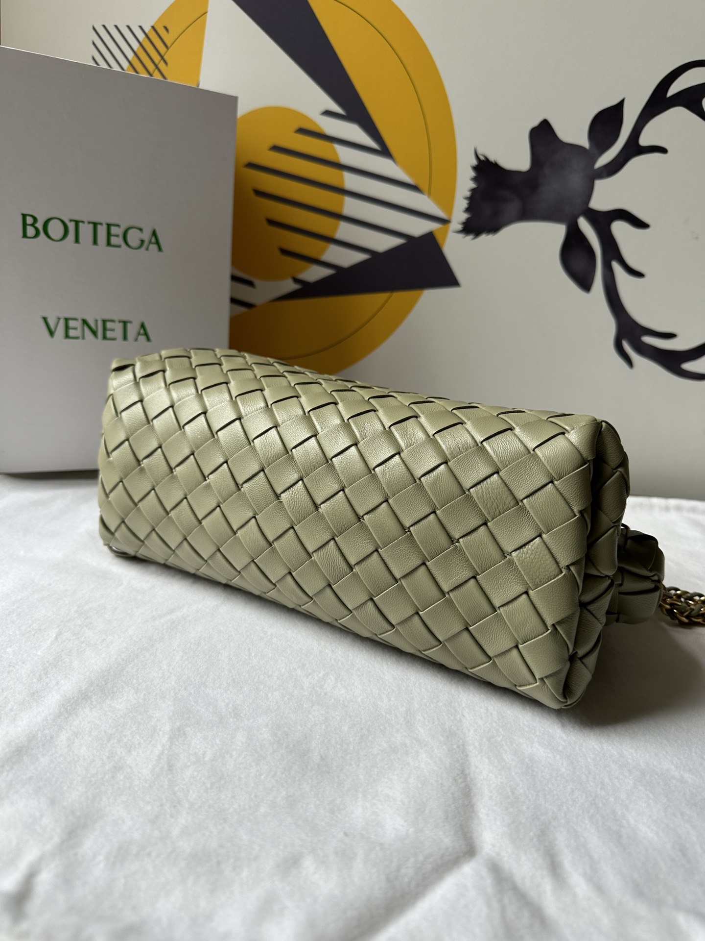 bo*te*ga Ve*ne*ta lauren 1980 teen leather clutch-31.5*16.5*11cm