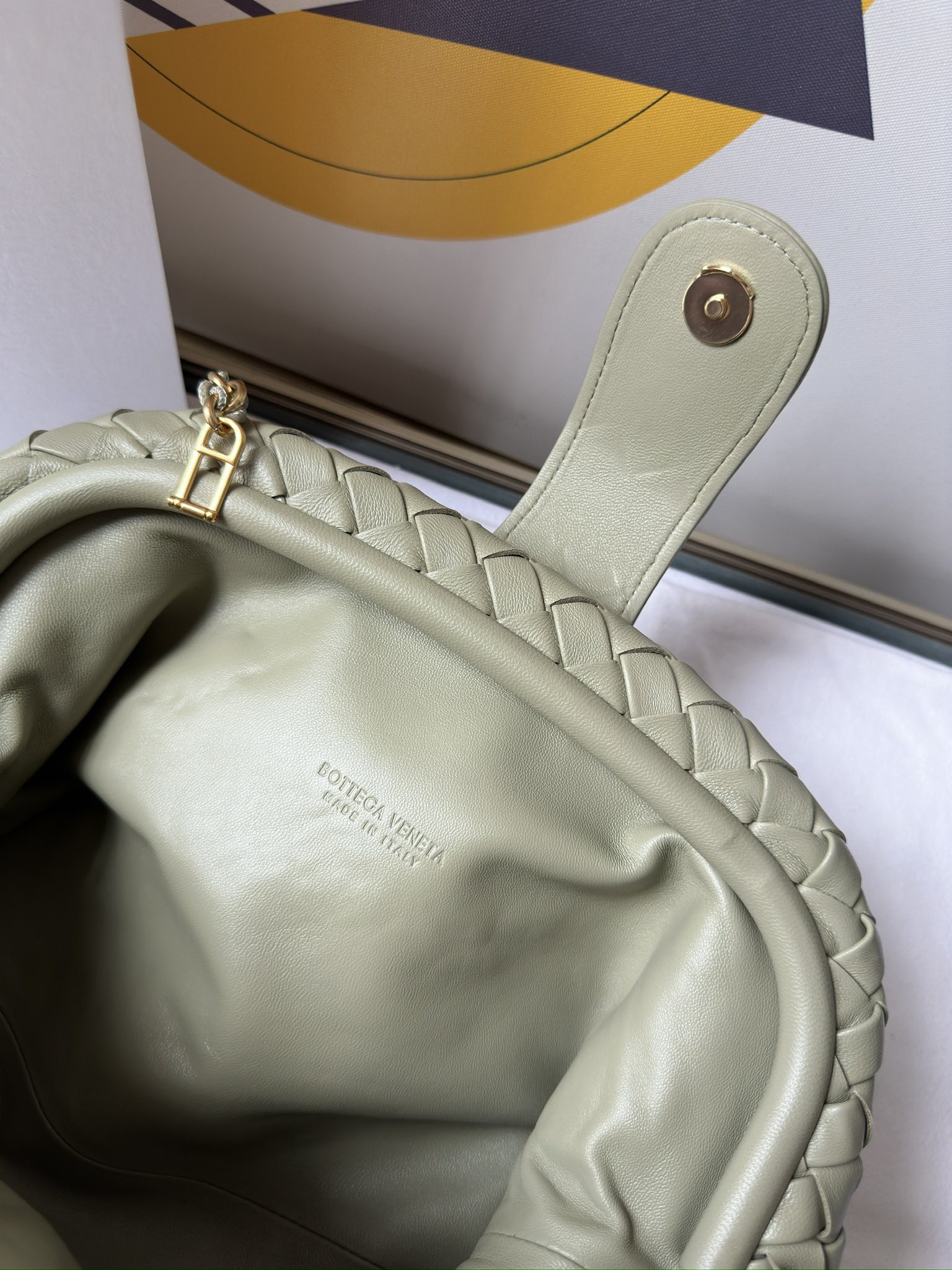 bo*te*ga Ve*ne*ta lauren 1980 teen leather clutch-31.5*16.5*11cm