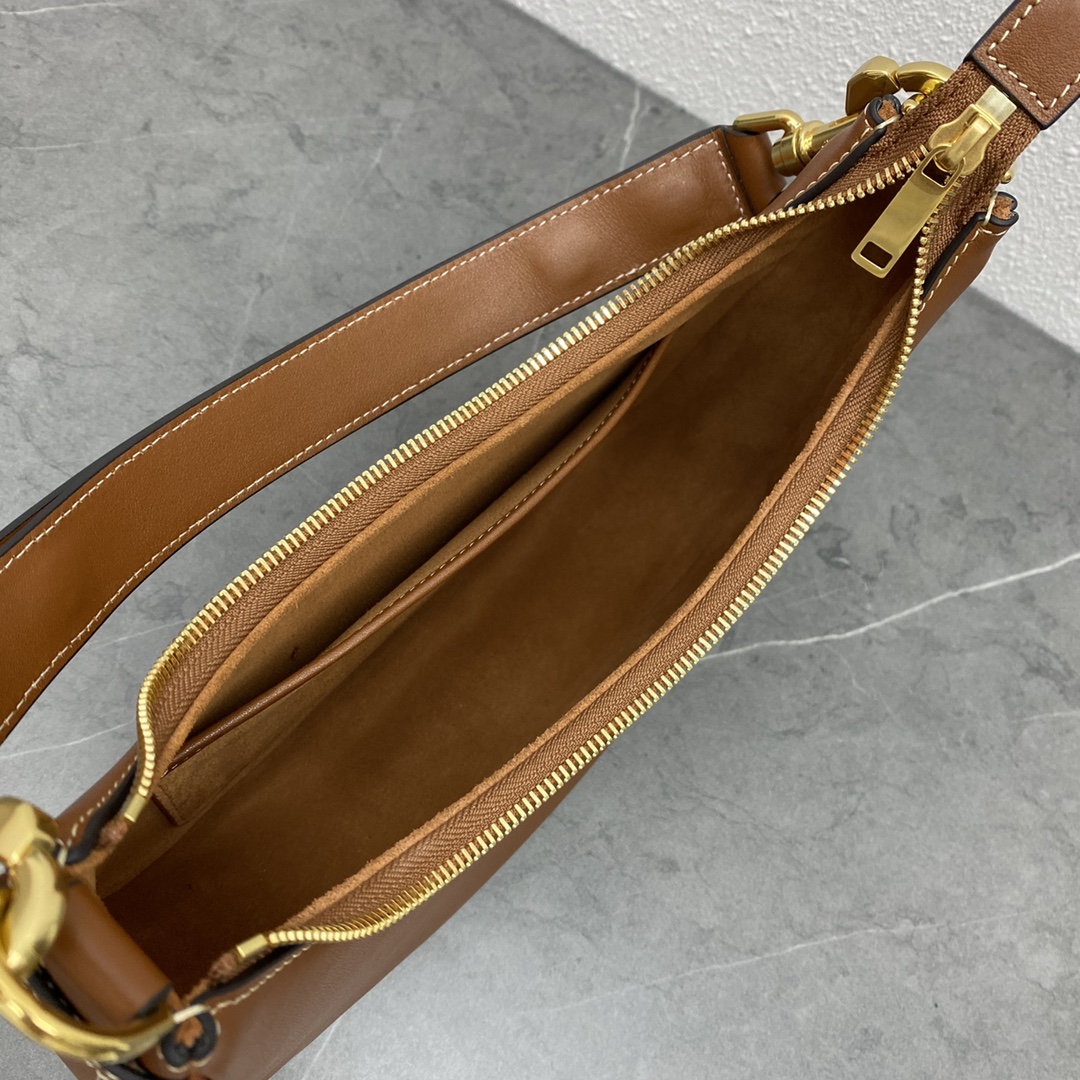 Ce**e brown leather ava hobo-24×13×7cm