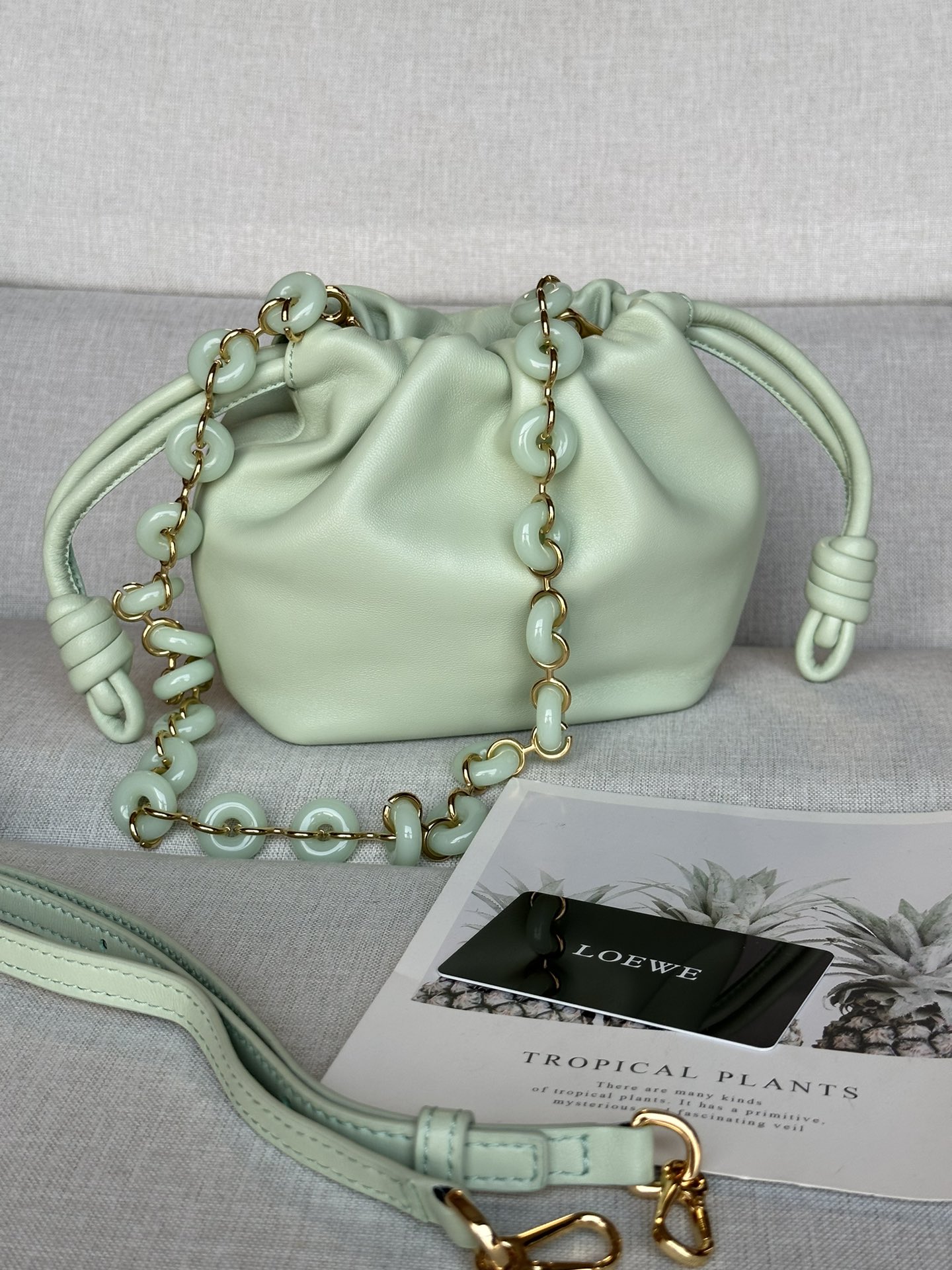 L0ew* flamenco purse 23*5.5*17cm