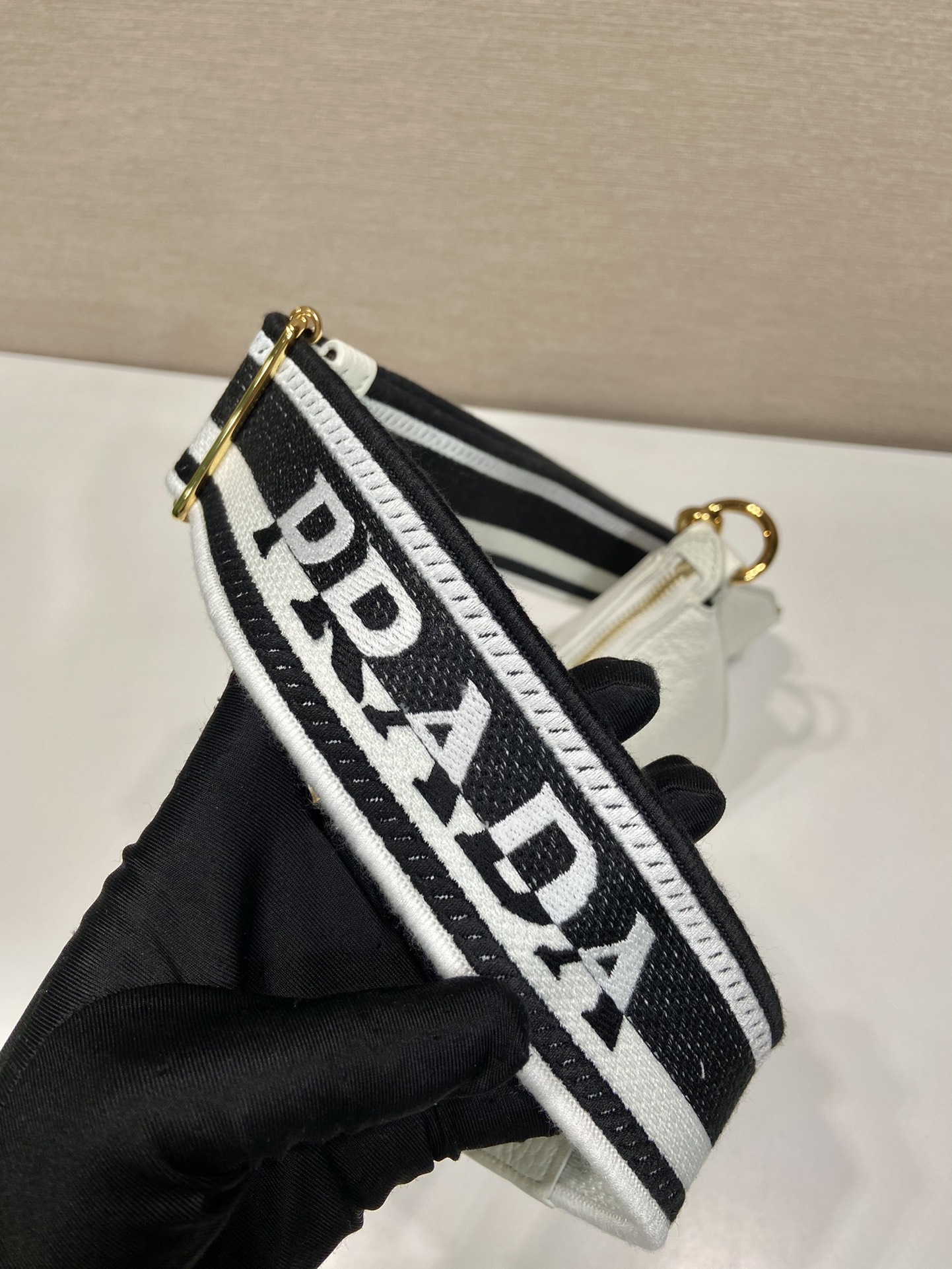 Pra*a leather shoulder bag-1bh193-24*18*6cm