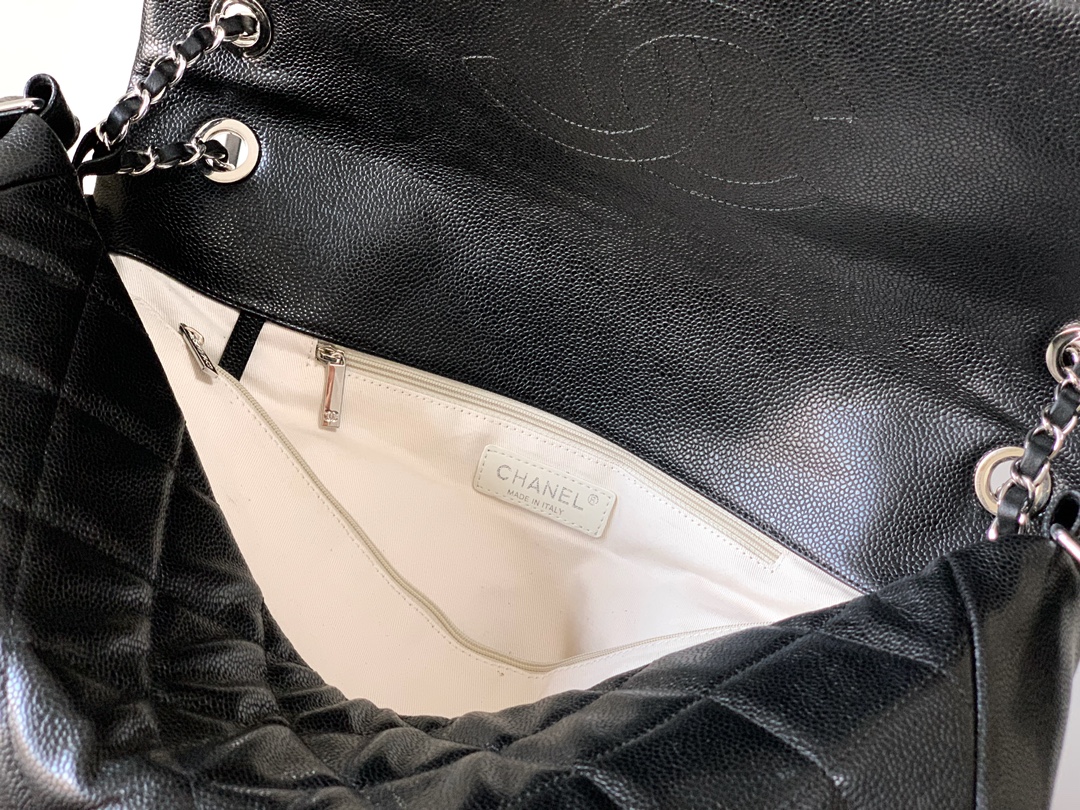 Ch@nel Black Cambon Large Tote-43CM