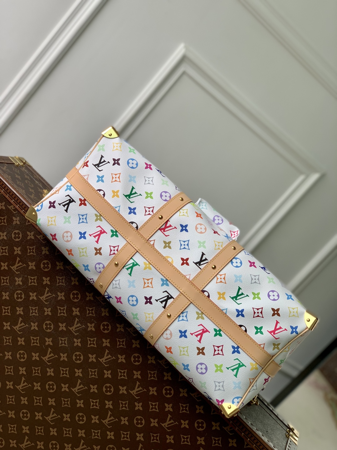 LV x TM Keepall Bandoulière 45 Other Monogram Canvas -M13742-45 × 27 × 20CM