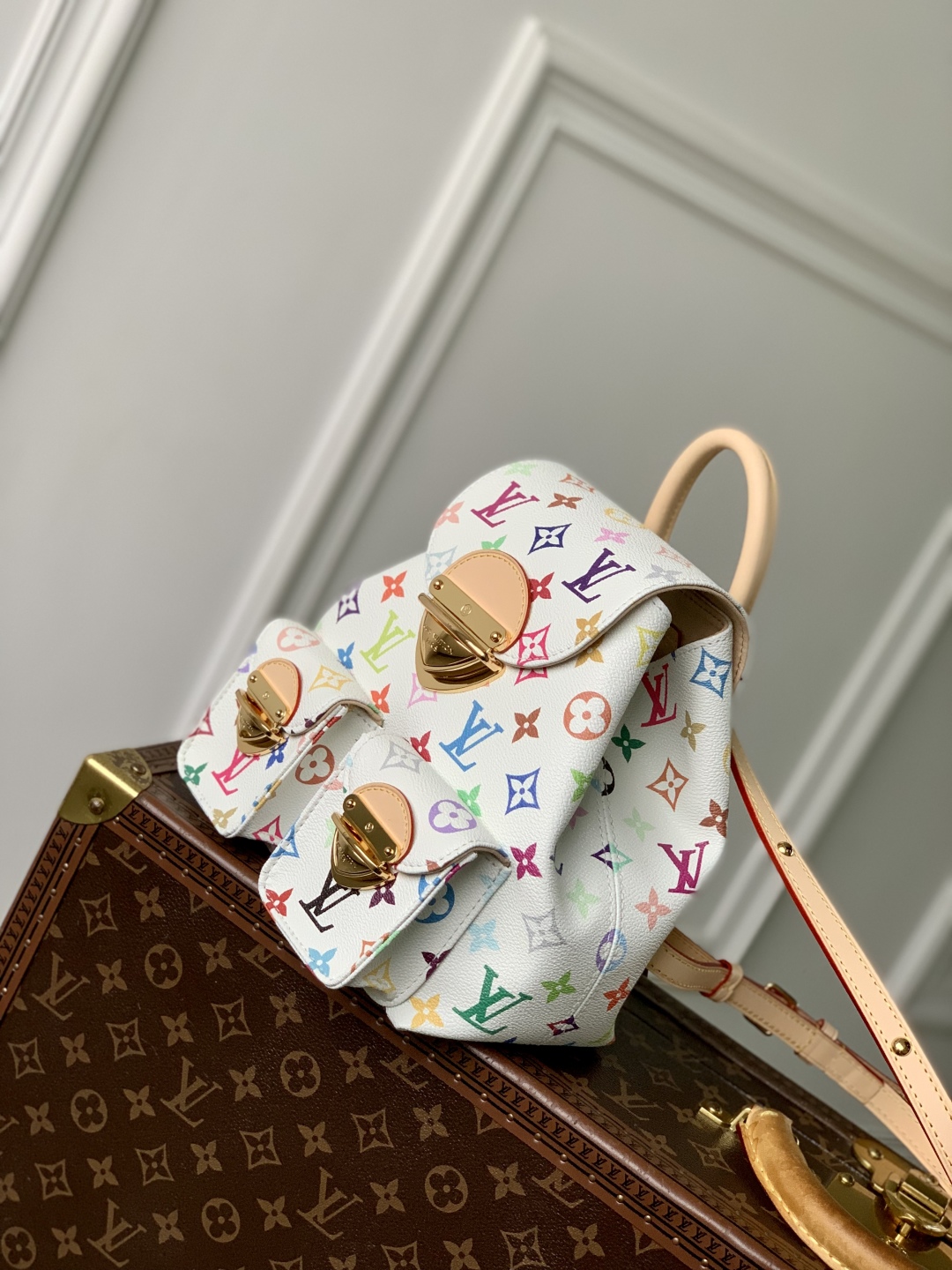 l0vis Vvtt0n x takashi murakami "venise" backpack-m13081 -26 x 7 x 24cm