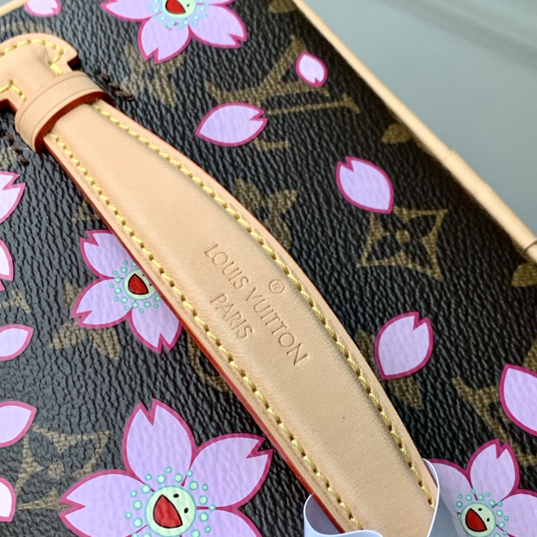l0vis Vvtt0n x takashi murakami nice mini sakura brown-13.5*12*20cm