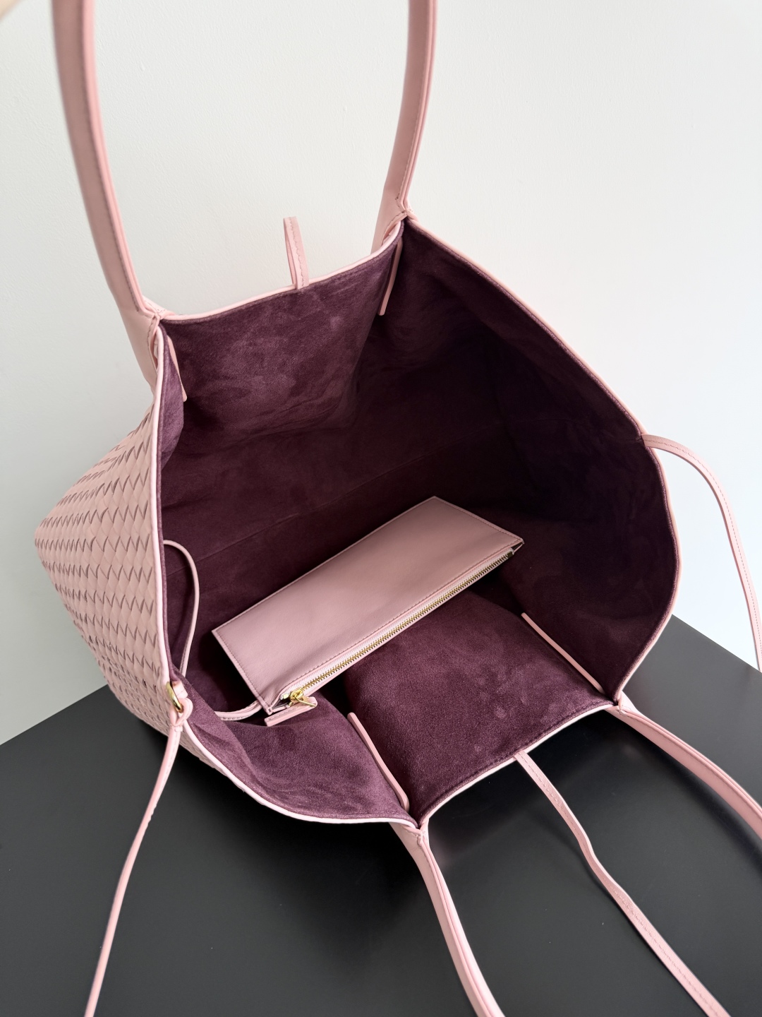 b0tt*ga Ven*ta burgundy pinacoteca reversible tote -43*23*17.5cm